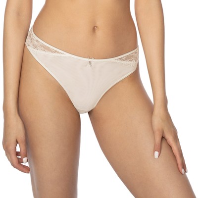 VIANIA Brasil Slip Brasiliano 214060 Carmen sexy mit viel Spitze transparentes Mesh Farbe Cream