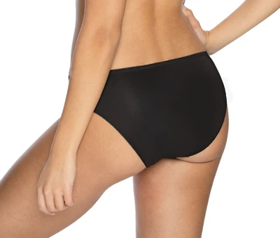 Vorderansicht Slip mit Spitze aus Mikrofaser für höchsten Tragekomfort in Farbe Schwarz