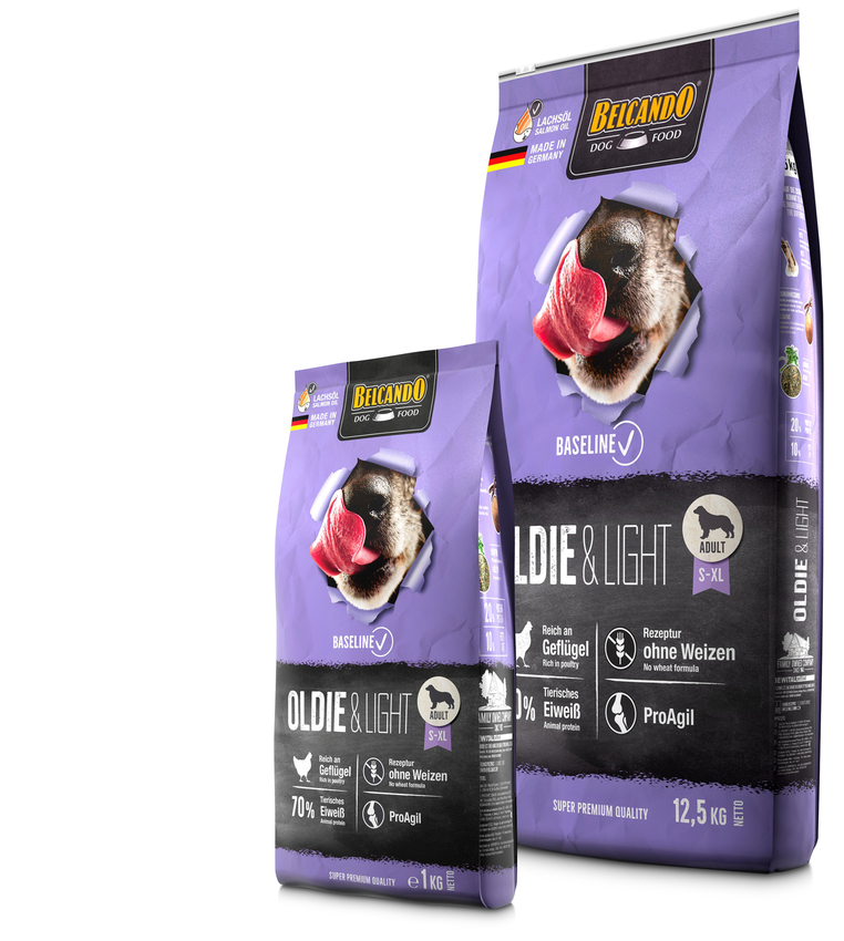 BELCANDO Baseline Oldie & Light 1kg Trockenfutter Senior Hundefutter Futter Hund