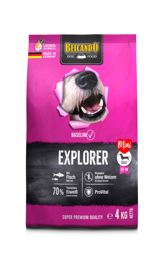 BELCANDO Baseline Explorer 4 kg Hundefutter Trockenfutter Hund Futter Adult 