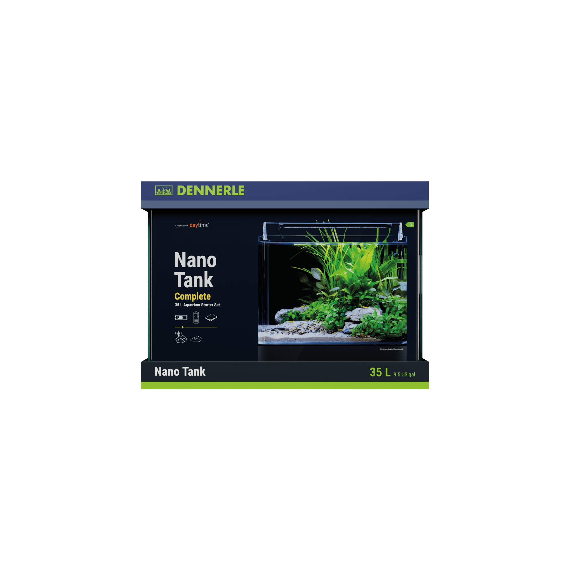Dennerle Nano Tank Complete 35 L Aquarium Komplett Set Nanoaquarium 32x40x28 cm