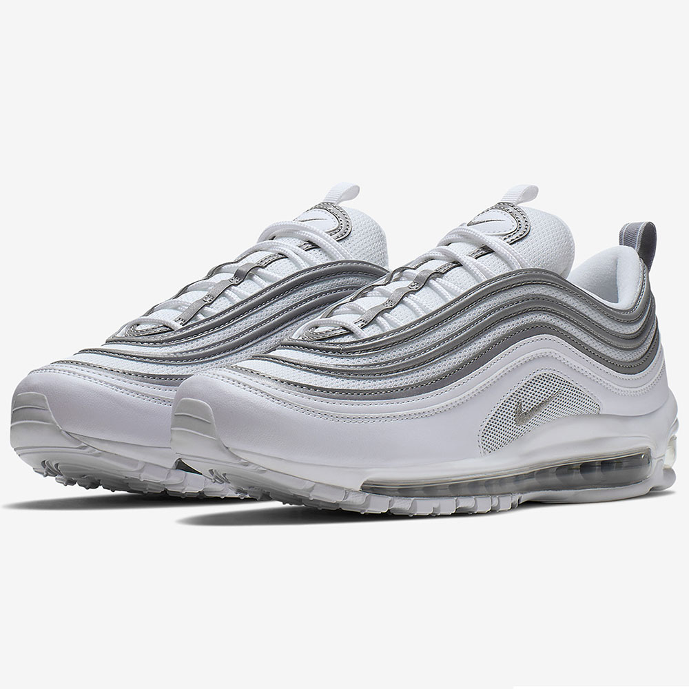 Nike Air Max 97 Herren Sneaker weiß grau 921826 105 Nike Air Max 97 Herren Sneaker weiß grau 921826 105