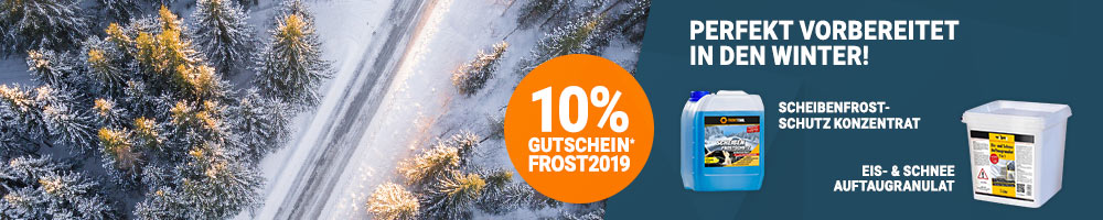 10% Rabatt auf Winterartikel mit Gutschein FROST2019