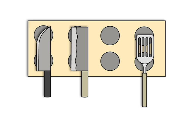 Magnethalter für Besteck