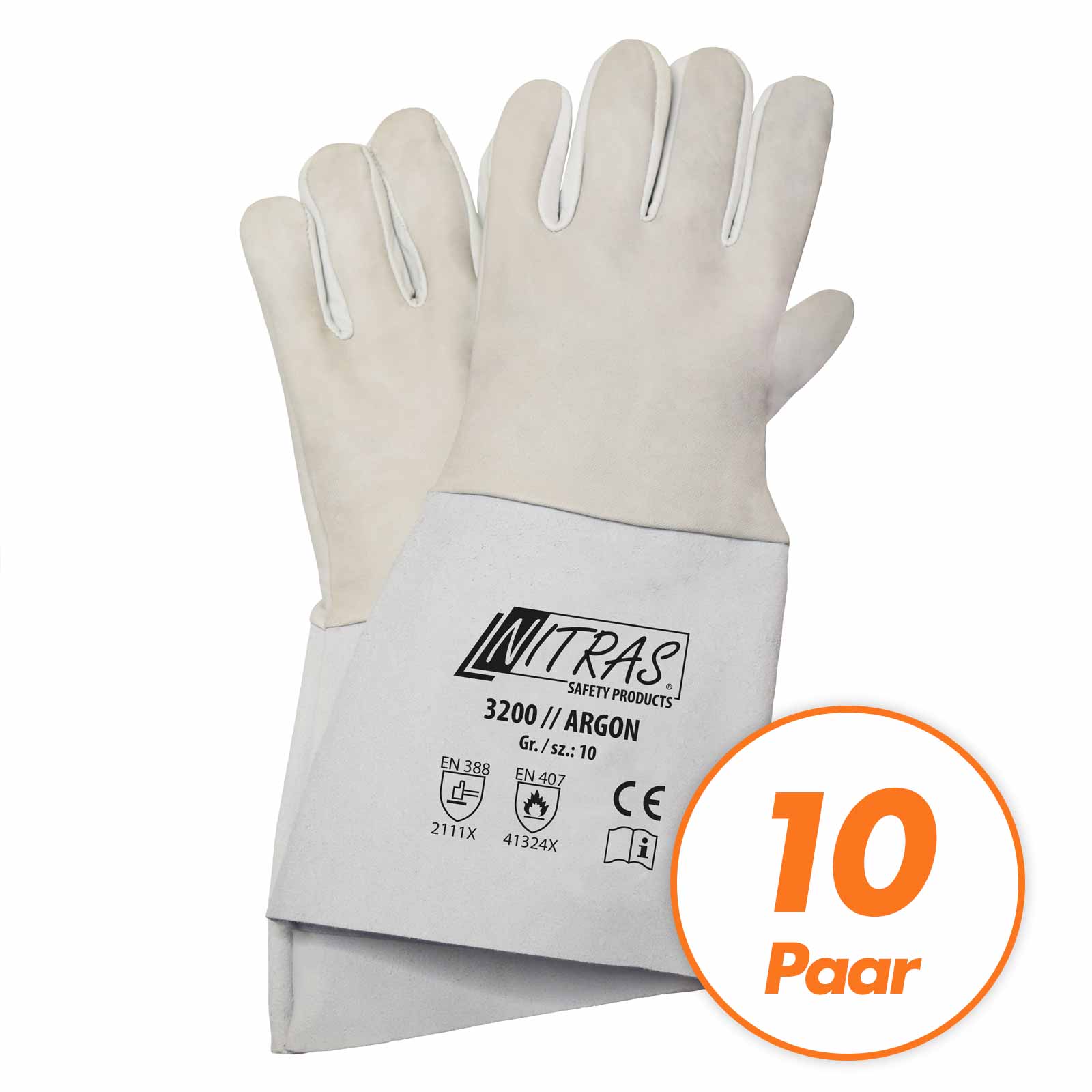 10 Paar Schweißerhandschuhe /"MAX/" Größe 11 aus Spaltleder #