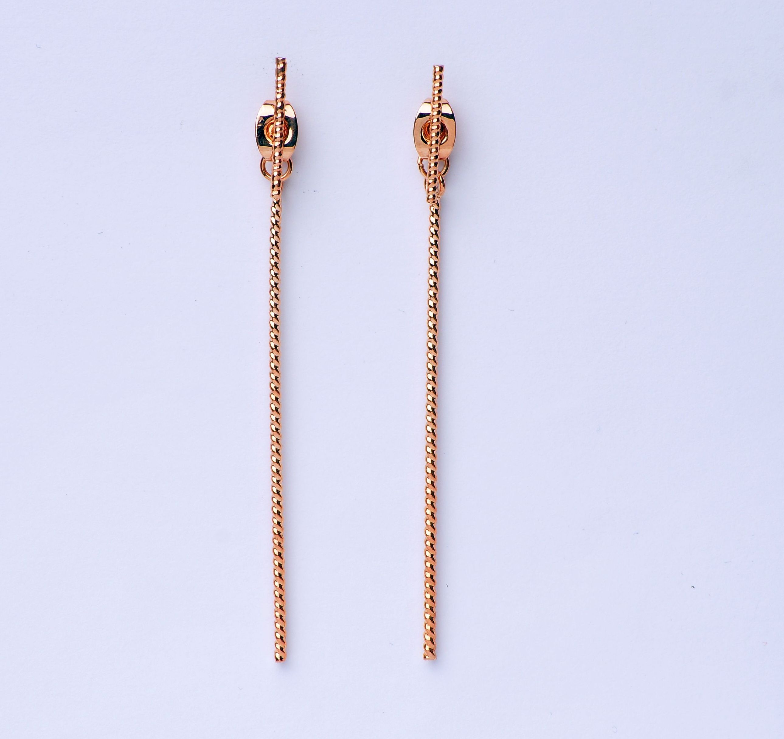 Modeschmuck Ohrringe von Fiell aus Metall in Roségold