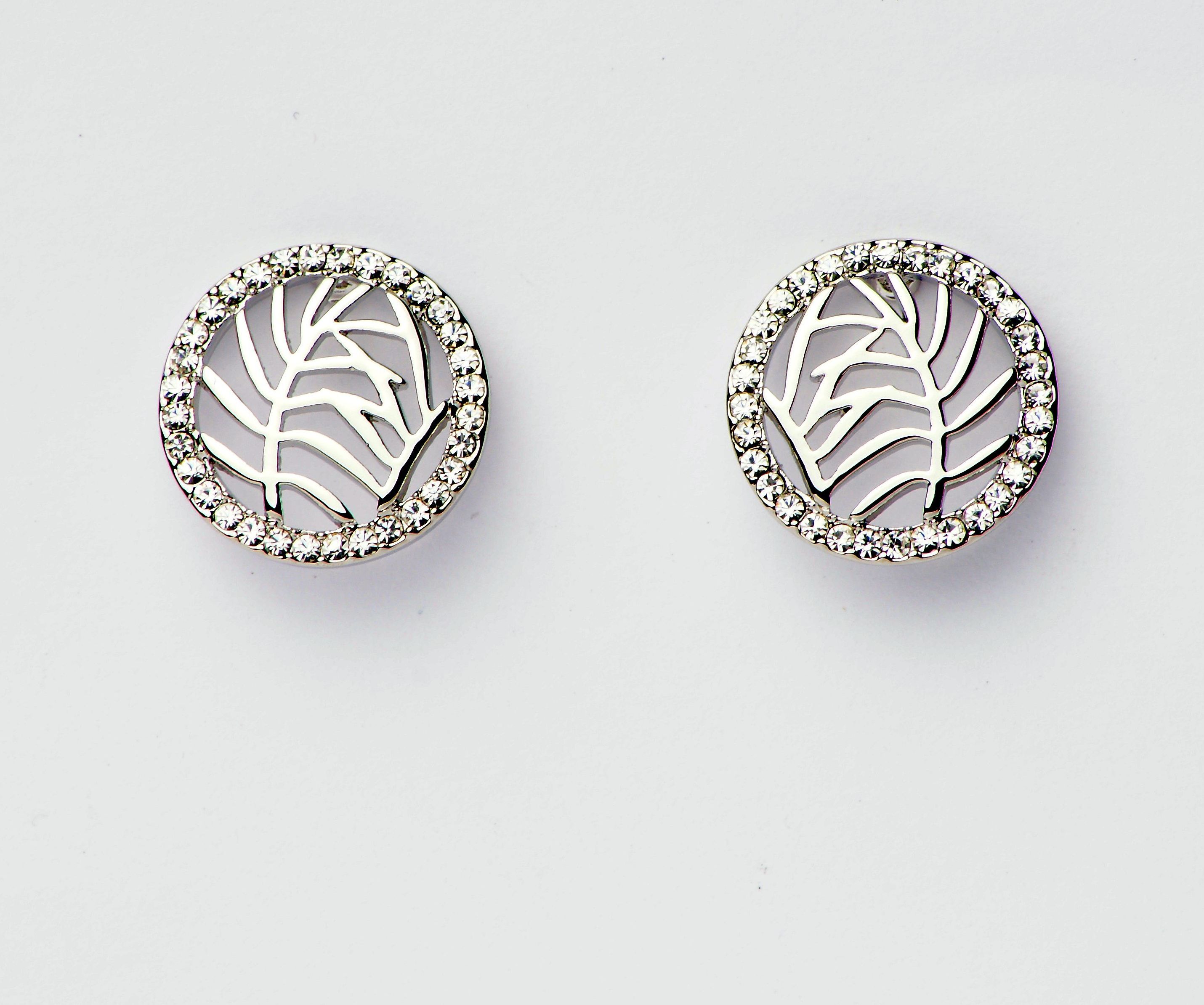 Modeschmuck Ohrringe von Fiell aus Metall Strass in Silber