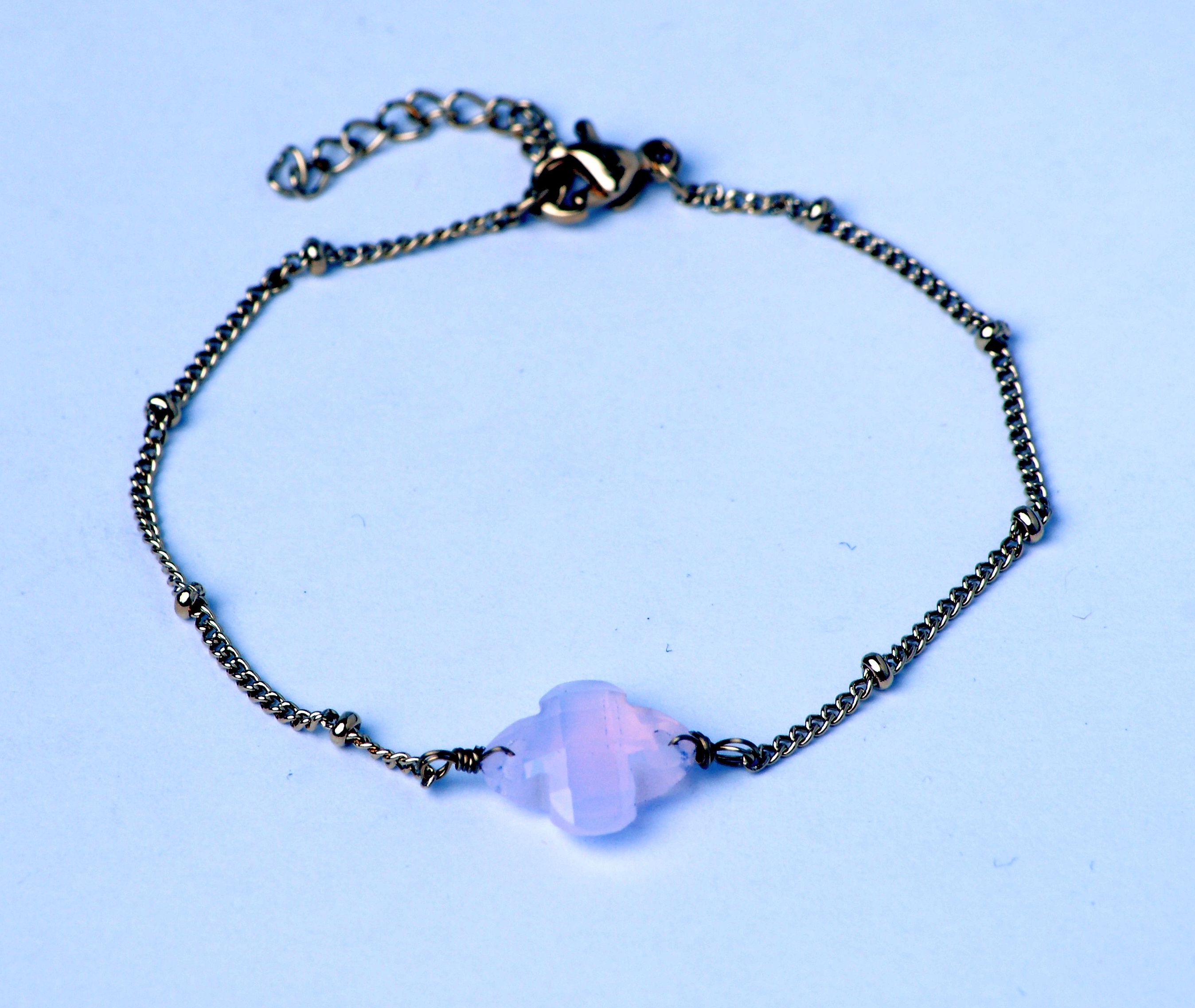 Modeschmuck Armband von Sweet7 aus Rostfreier Stahl in Gold  Rosa