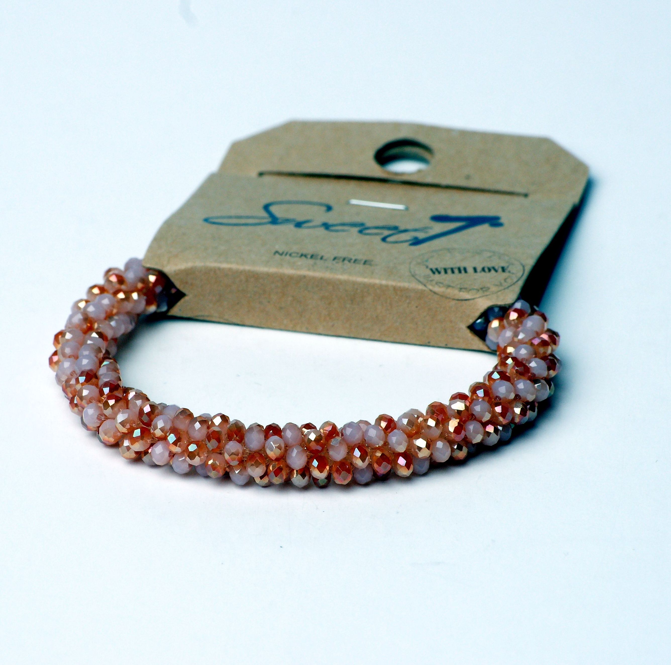 Modeschmuck Armband von Sweet7 aus Glasperlen in Rosa