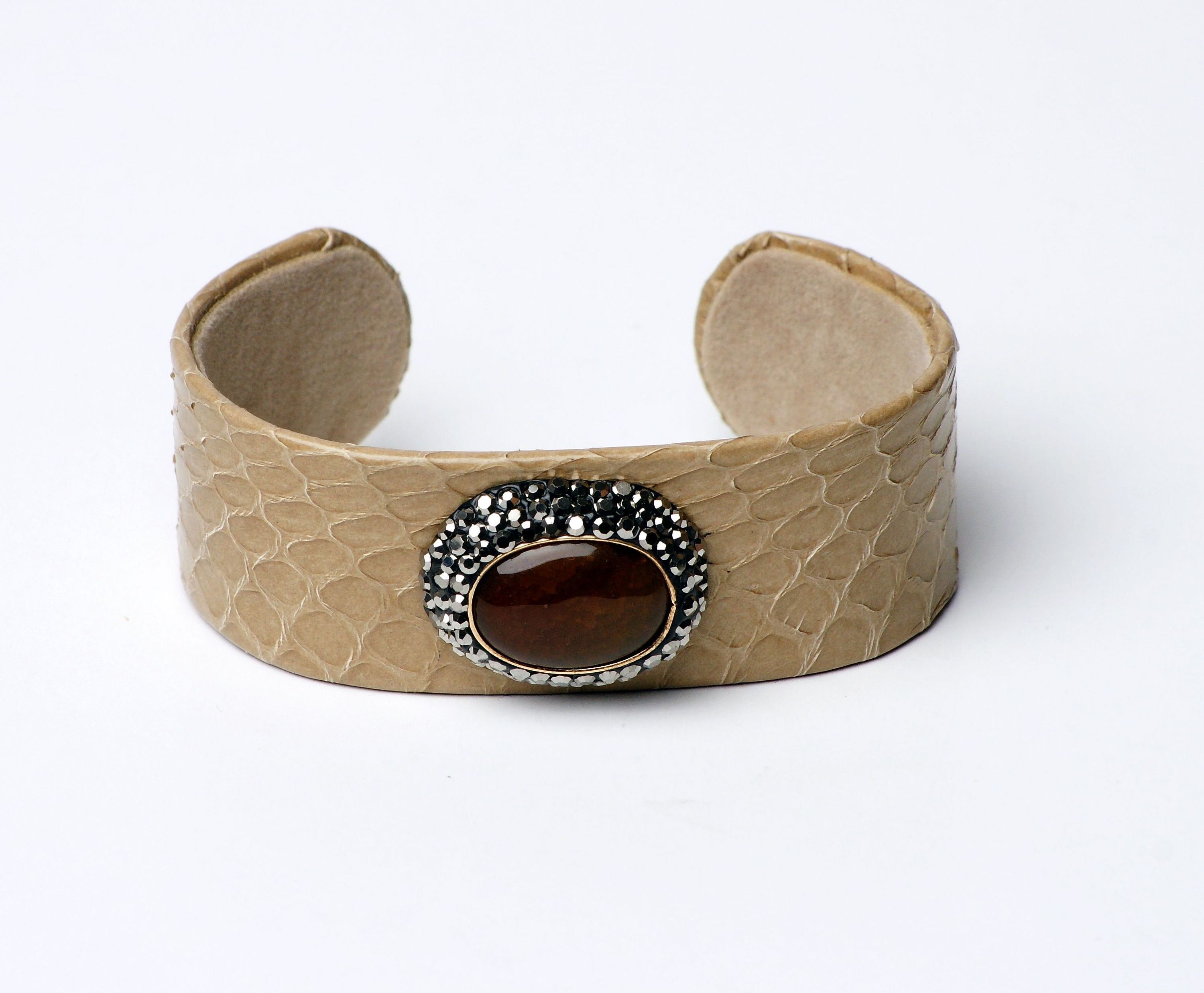 Modeschmuck Armband von Sweet7 aus Leder in Braun