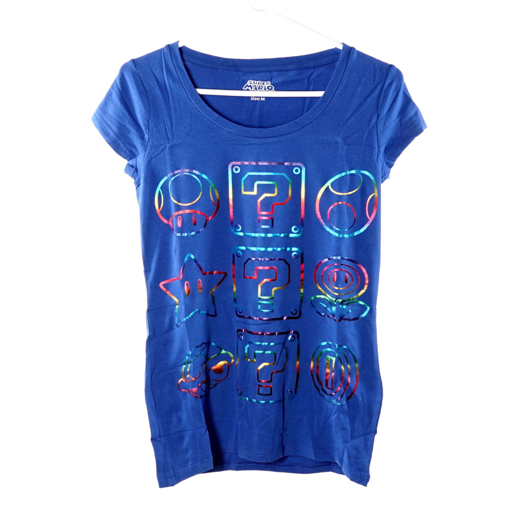 Super Mario - Blue Power Up - Printed Shirt