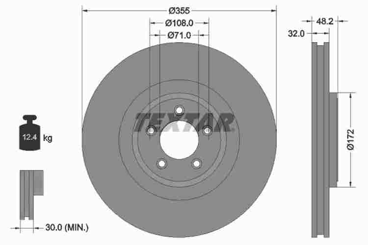 TEXTAR Bremsscheibe Artikel: 92186305 | DealBird - TOP Marken TOP 