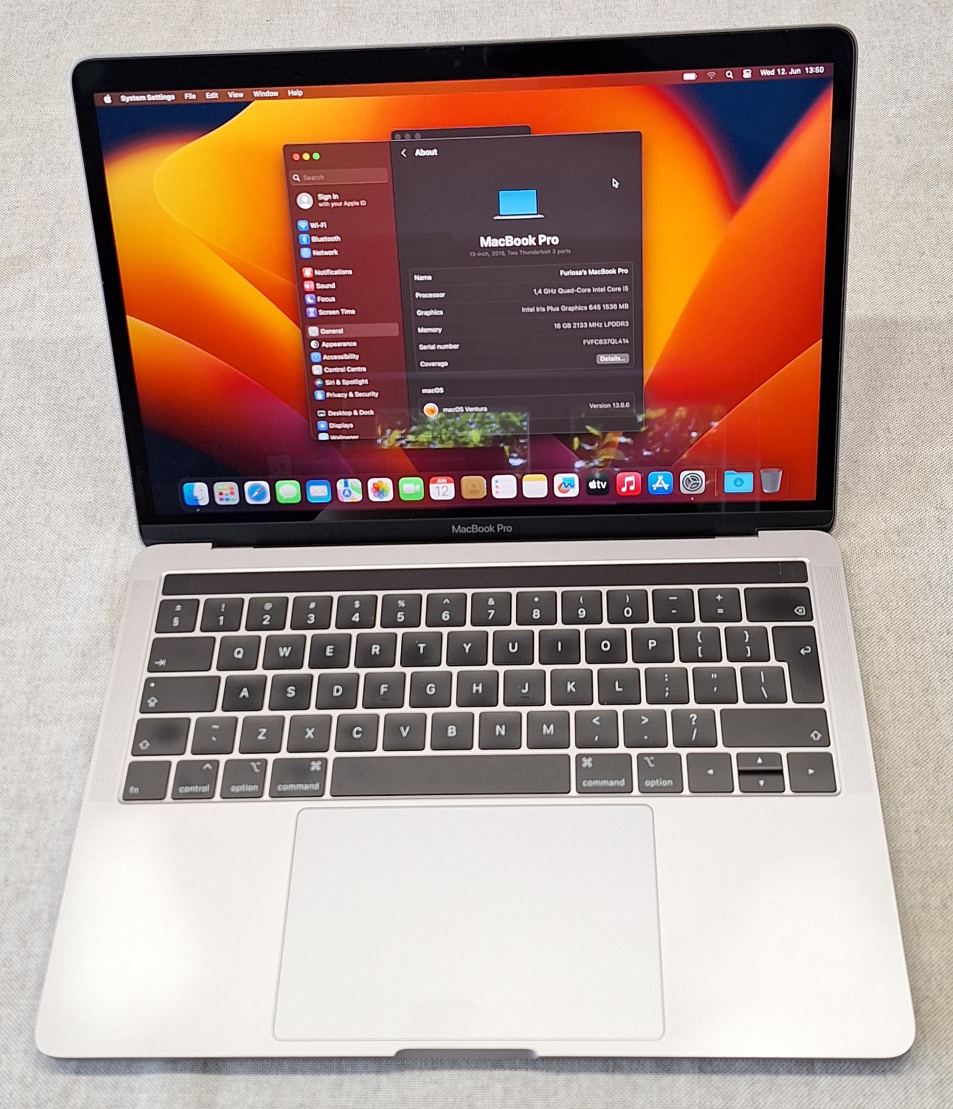 MacBook本体 MacBook Pro 13-inch Mid2019 A2159 Apple MacBook Pro 13