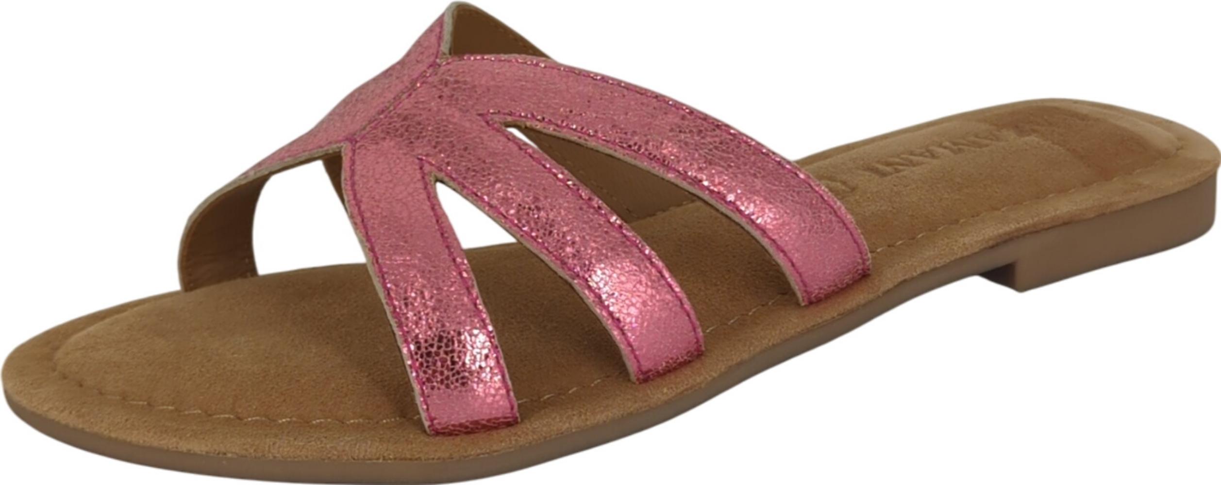 Lazamani Nina Damen Leder-Pantoletten Pink Größe 38 DealBird