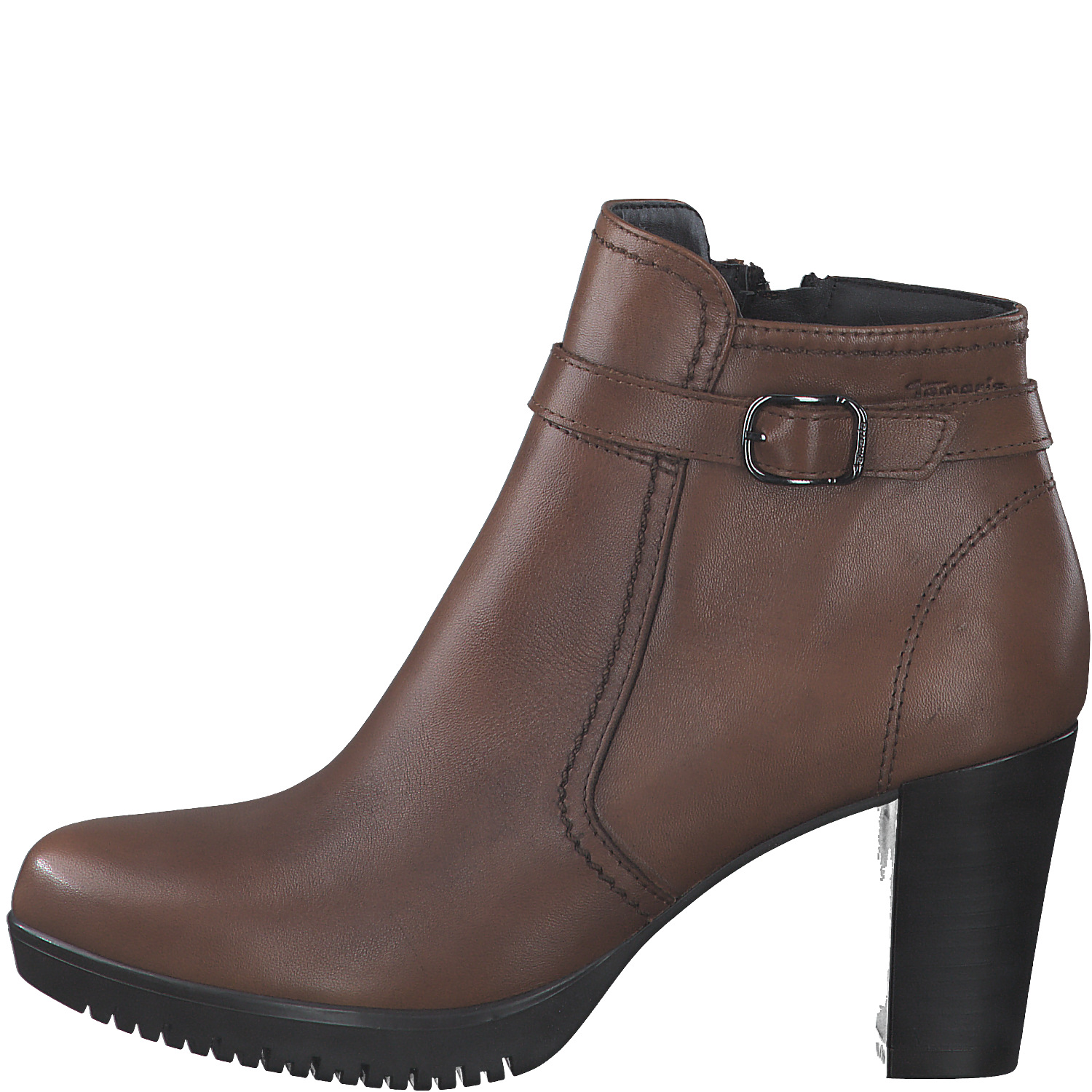 Tamaris Schlupfstiefelette mit glatter Sohle Cognac Women Boots
