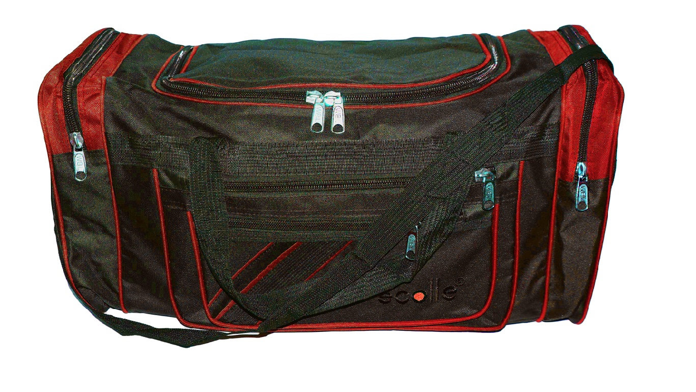 XXL Reisetasche Sporttasche Trainingstasche Gym Bag schwarz-rot