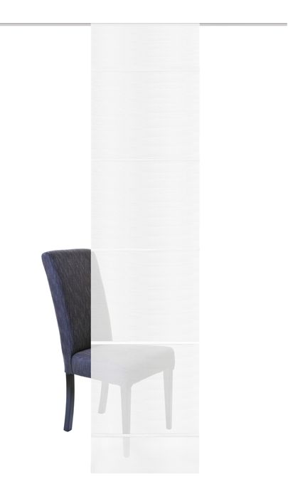 Magnet-Schiebegardine Bambus-Optik 245x60cm Wei 100% Polyester