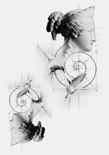 Tattoo-Motiv von Pierre Midi: inspiriert von Renaissance, Mythologie und Geometrie