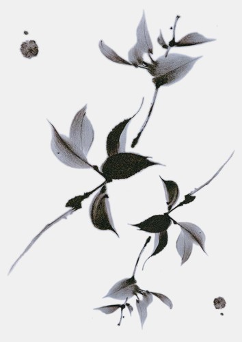 Tattoo Set mit abstrakten Watercolor- und Tuschemotiven in zarten, fließenden Formen