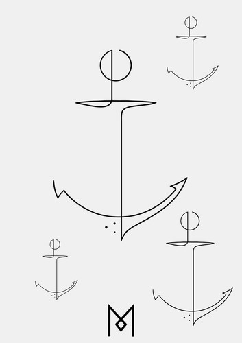 Tattoo Set mit minimalistischen One-Line Motiven in feiner Linienführung.