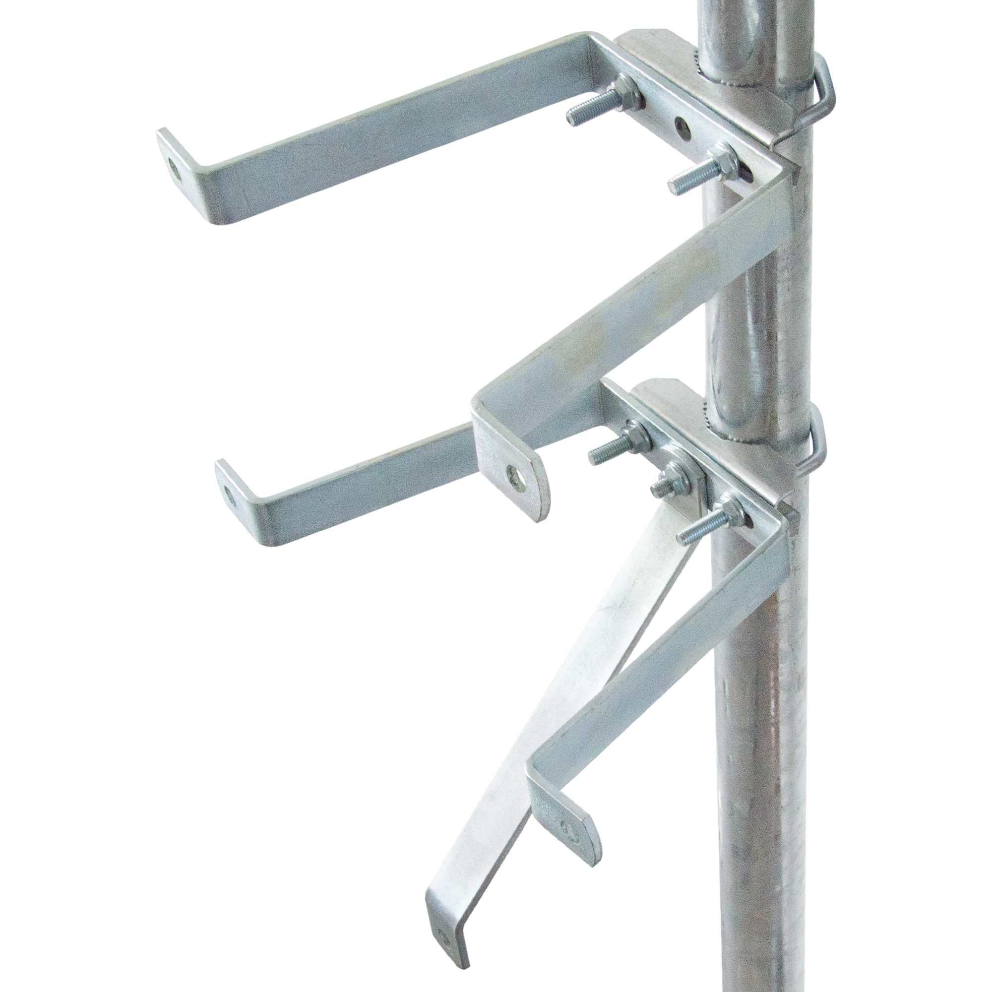 PremiumX Mauerhalter 20cm Stahl SAT Wandabstandshalter für Mast bis Ø 60mm  Halterung für Satelliten-Schüssel