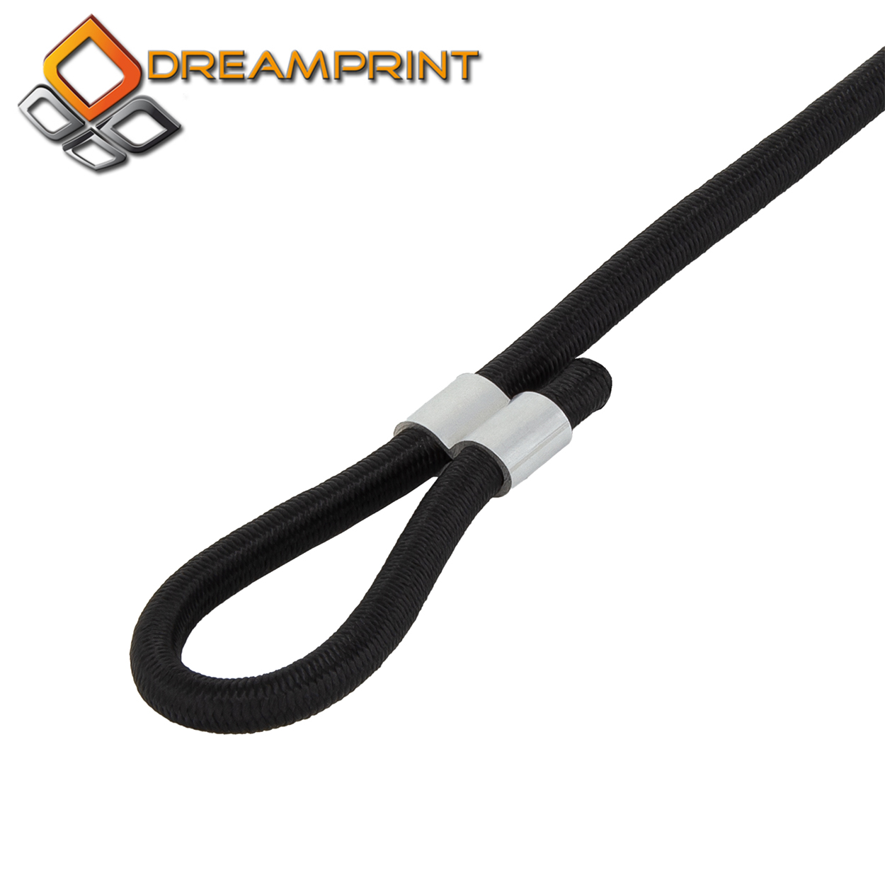 Dreamprint Expanderseil 10mm Schwarz 20m Seil Spannseil Planenseil  Gummileine elastisches Gummiseil für Anhängerplane mit 10x Würgeklemmen