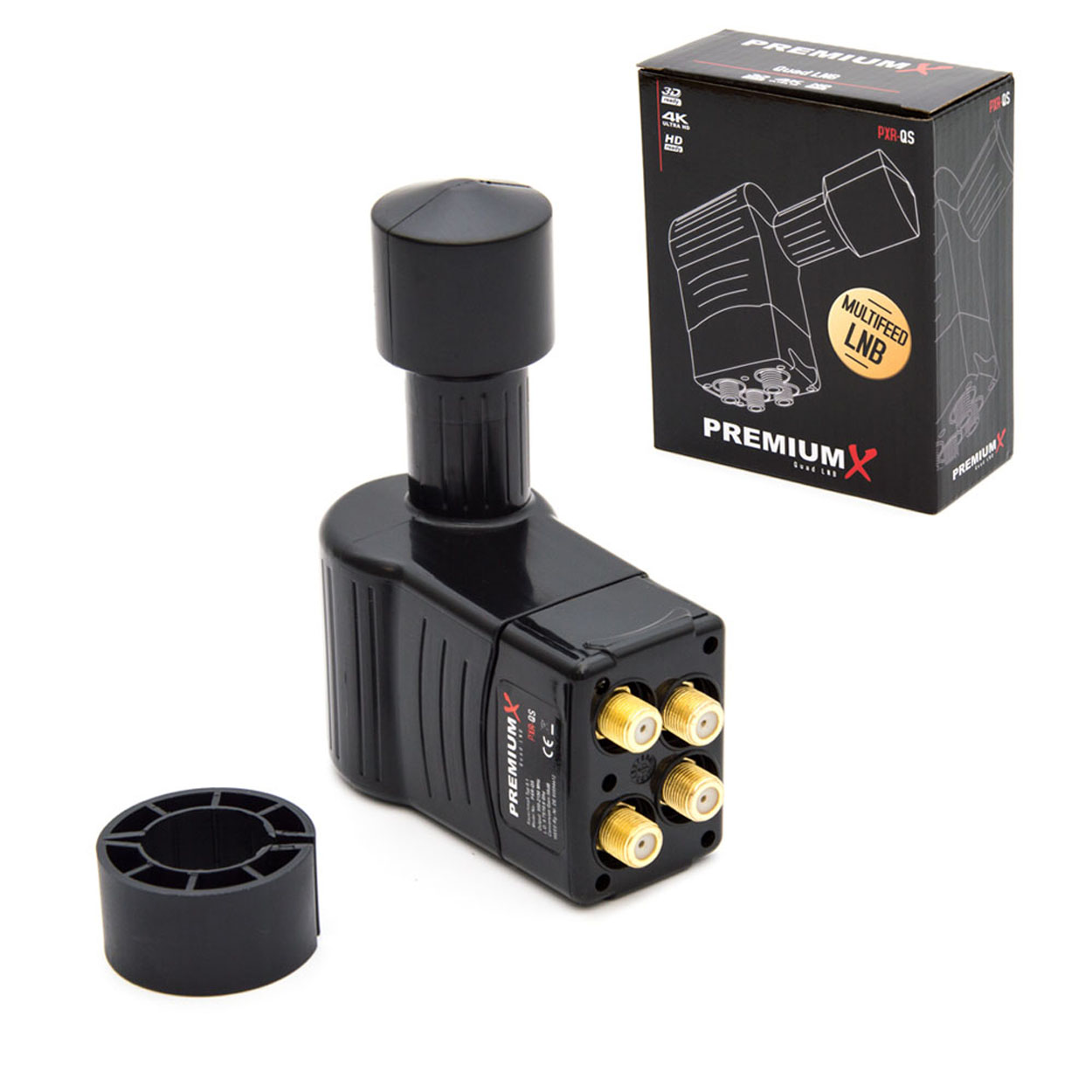 Ricevitore Satellite Full HD LNB QSL4 QUAD SE - Commutatore 4 LNB Per Sat TV Full HD, Basso Rumore 0.1dB Lnb Quad Se Commutatore