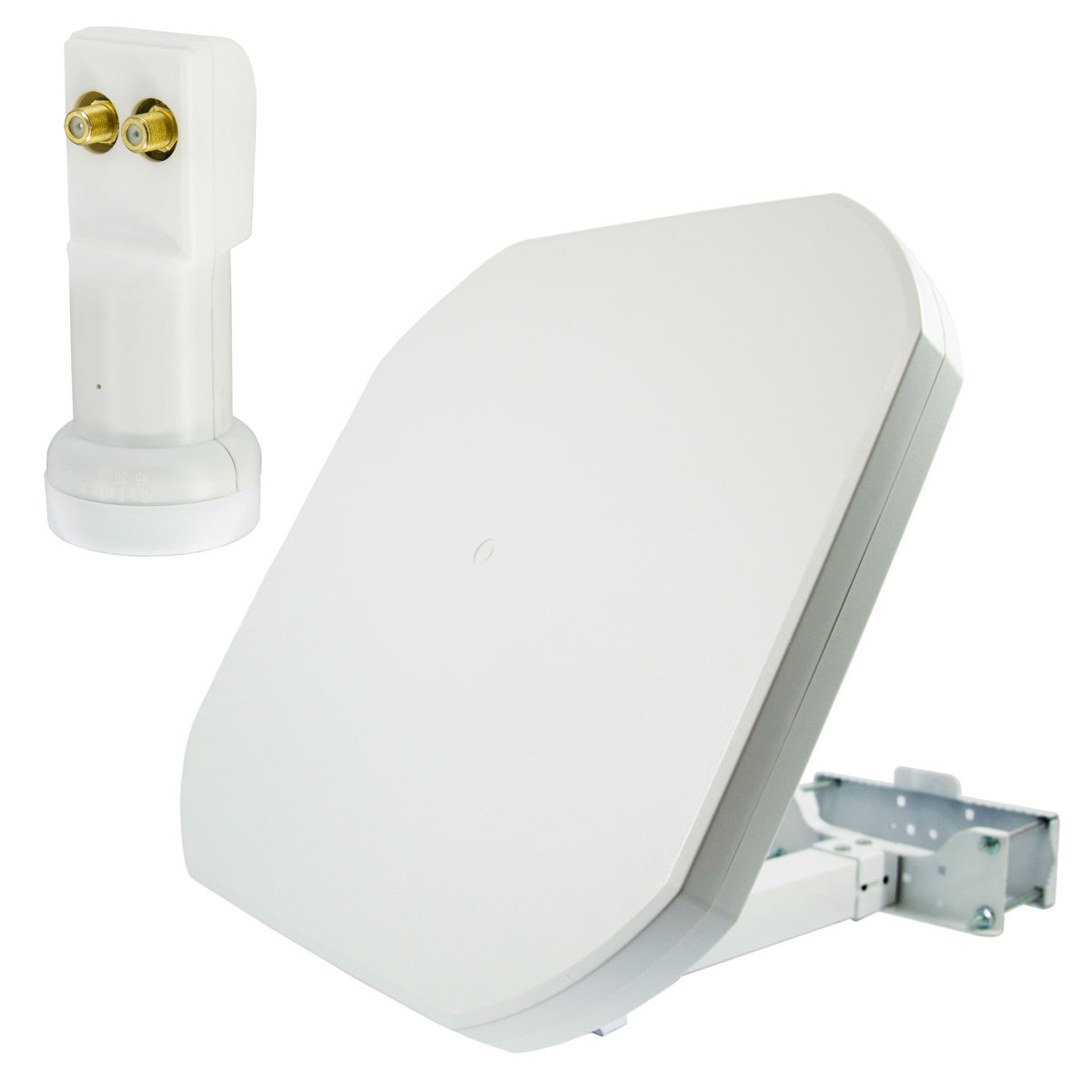PremiumX FLAT43 Sat Flachantenne mit Twin LNB SatAntenne