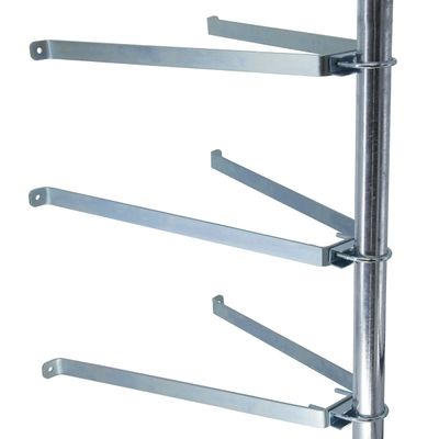 PremiumX Mauerhalter 10cm Stahl SAT Wandabstandshalter Für Mast Bis 60mm Halterung Fuer Satelliten Schuessel