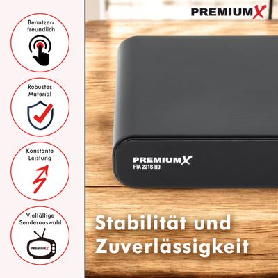 Ricevitore Satellitare PremiumX 521 HD - DVB-S2, USB, Full HD Per TV Sat Free - Foto 4