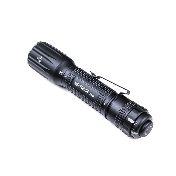 NEXTORCH TA30D - Next Generation Tactical LED Flashlight, with genuine 2200 lumens & NEW - with a lock function in the rear switch, head with nano-ceramic glass breaker and strobe function + FR-1 ring NEXTORCH TA30D - Next Generation Tactical LED Flashlight, with genuine 2200 lumens & NEW - with a lock function in the rear switch, head with nano-ceramic glass breaker and strobe function + FR-1 ring
