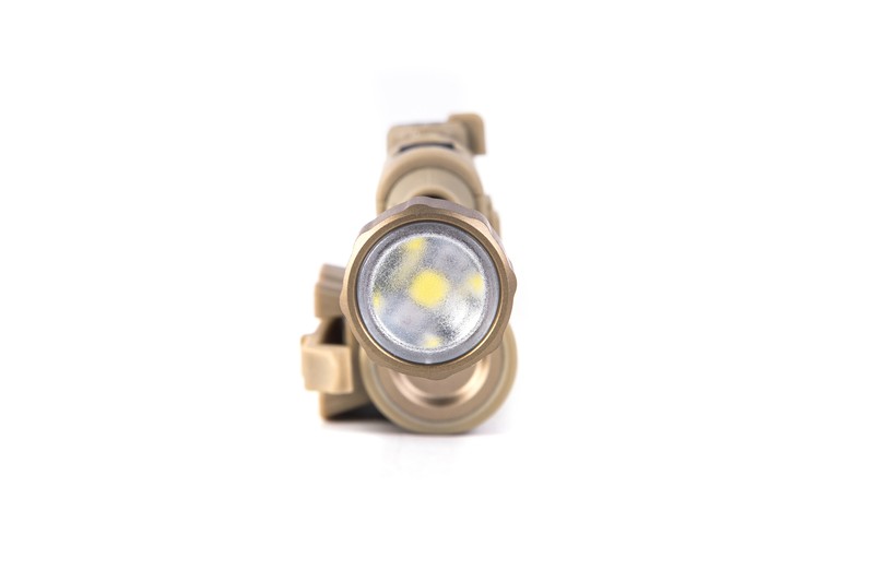 NEXTORCH  rStar - Taktische Helmlampe mit Rail-Montage und 4 Farben (Weiß/Rot/Grün/IR). Farbe: Sand