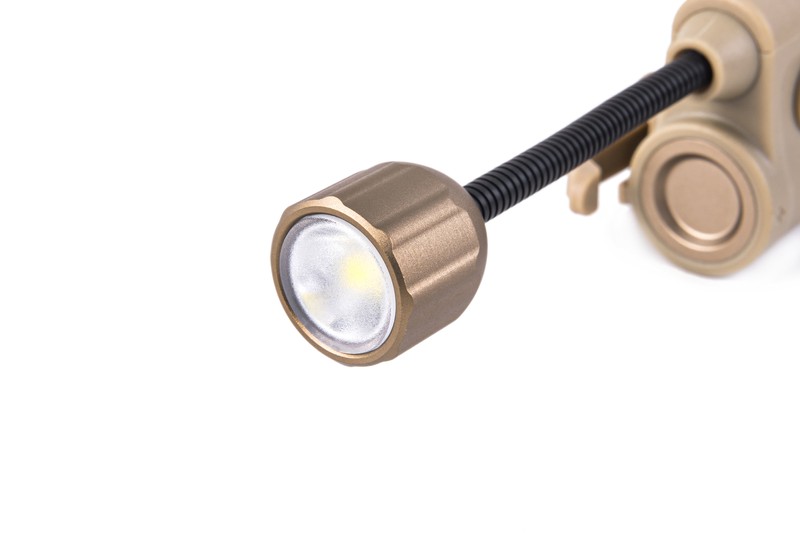 NEXTORCH  rStar - Taktische Helmlampe mit Rail-Montage und 4 Farben (Weiß/Rot/Grün/IR). Farbe: Sand