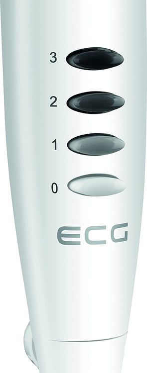 ECG Standventilator FS 40a weiß (50 W, 40 cm Durchmesser, 3 Geschwindigkeitsstufen, neigbar, schwenkbar, höhenverstellbar)