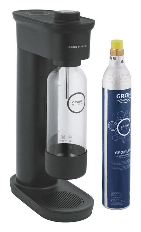 Grohe Blue Fizz Advanced Starter Set schwarz Trinkwassersprudler (1 x Trinkflasche, 1 x CO2)