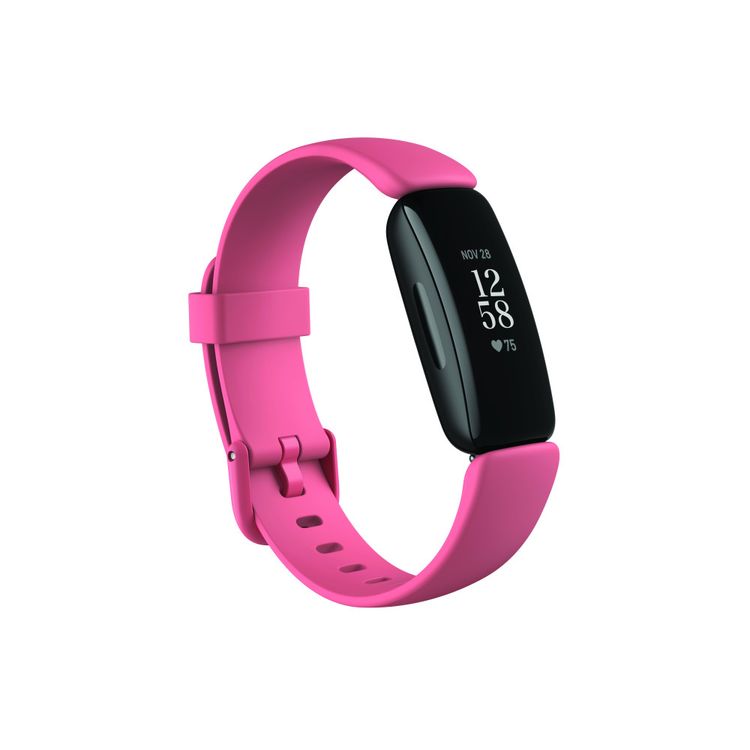 Fitbit Inspire 2 Desert Rose Black Fitness Tracker (Herzfrequenzmessung, Schlafanalayse, bis zu 10 Tage Akkulaufzeit, schwarz/rot)