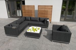 Gartenmöbel - Chill-Lounge Living Ibiza Outdoor Lounge Set - anthrazit