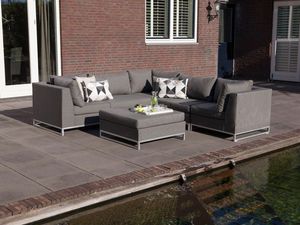 Gartenmöbel - Chill-Lounge Living Rhodos Outdoor Lounge Set - grau