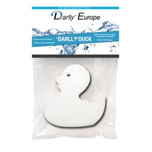 Darlly Duck Beugt Schmutzrändern am Whirlpool-Rand
