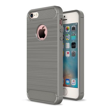 TPU Case für Apple iPhone SE 5 5S Carbon Skin Brushed