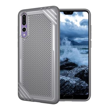 TPU Case für Huawei P20 PRO Armor Grain Grip Rutschfest, Farbe: Grau