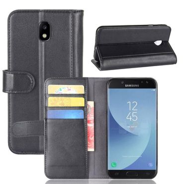 Wallet Case für Samsung Galaxy J5 J530 (2017) Echt Leder Innenfach