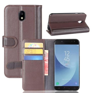 Wallet Case für Samsung Galaxy J5 J530 (2017) Echt Leder Innenfach