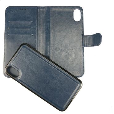 Wallet Case für Apple iPhone XS MAX Twin 2in1 Etui und Cover, Farbe: Blau