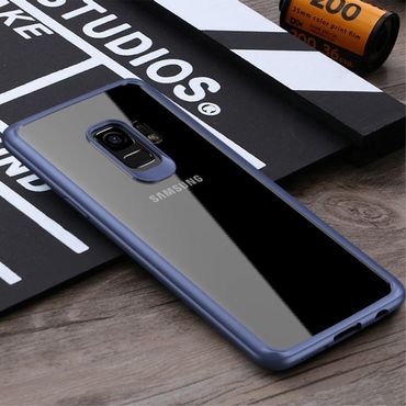 IPAKY TPU Gel Case für Samsung Galaxy S9 G960 Frame elastisch Transparent