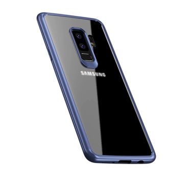 IPAKY TPU Gel Case für Samsung Galaxy S9+ G965 Frame elastisch Transparent