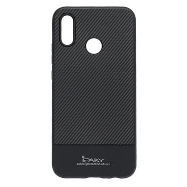 IPAKY TPU Case für Huawei P20 LITE Carbon Fiber Muster
