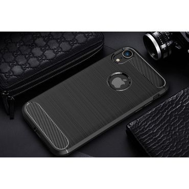 TPU Case für Apple iPhone XR Carbon Skin Brushed