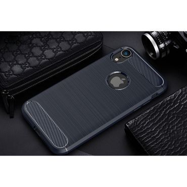 TPU Case für Apple iPhone XR Carbon Skin Brushed