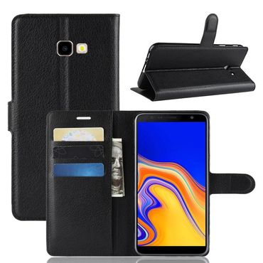 Wallet Case für Samsung Galaxy J4+ (2018) Litchi Grain Magnet Innenfach